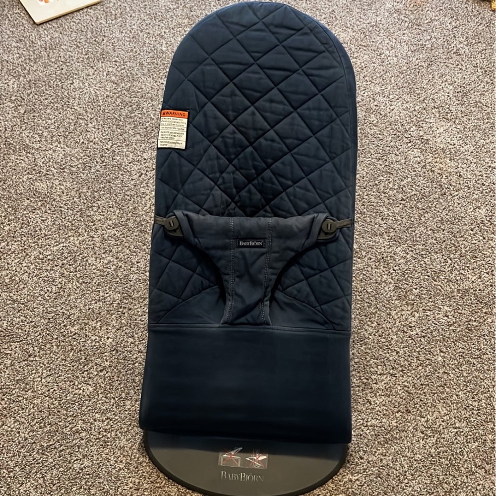 Midnight blue baby bjorn bouncer
